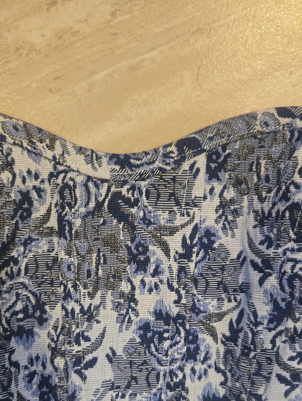 New Altar'd State Denim Blue Floral Print Back Zipper Corset - Picture 3 of 10